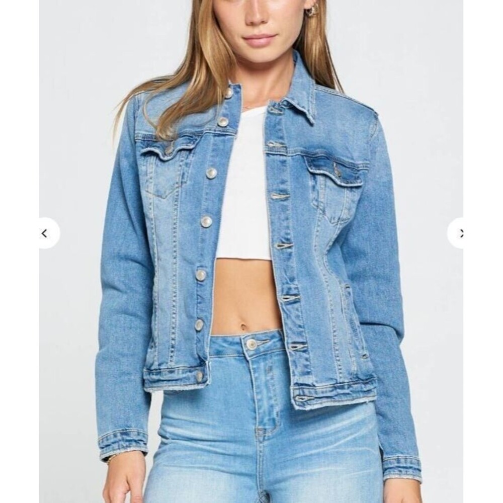 I&M Jean Jacket Medium Wash Denim Retail $68 NWT Size S